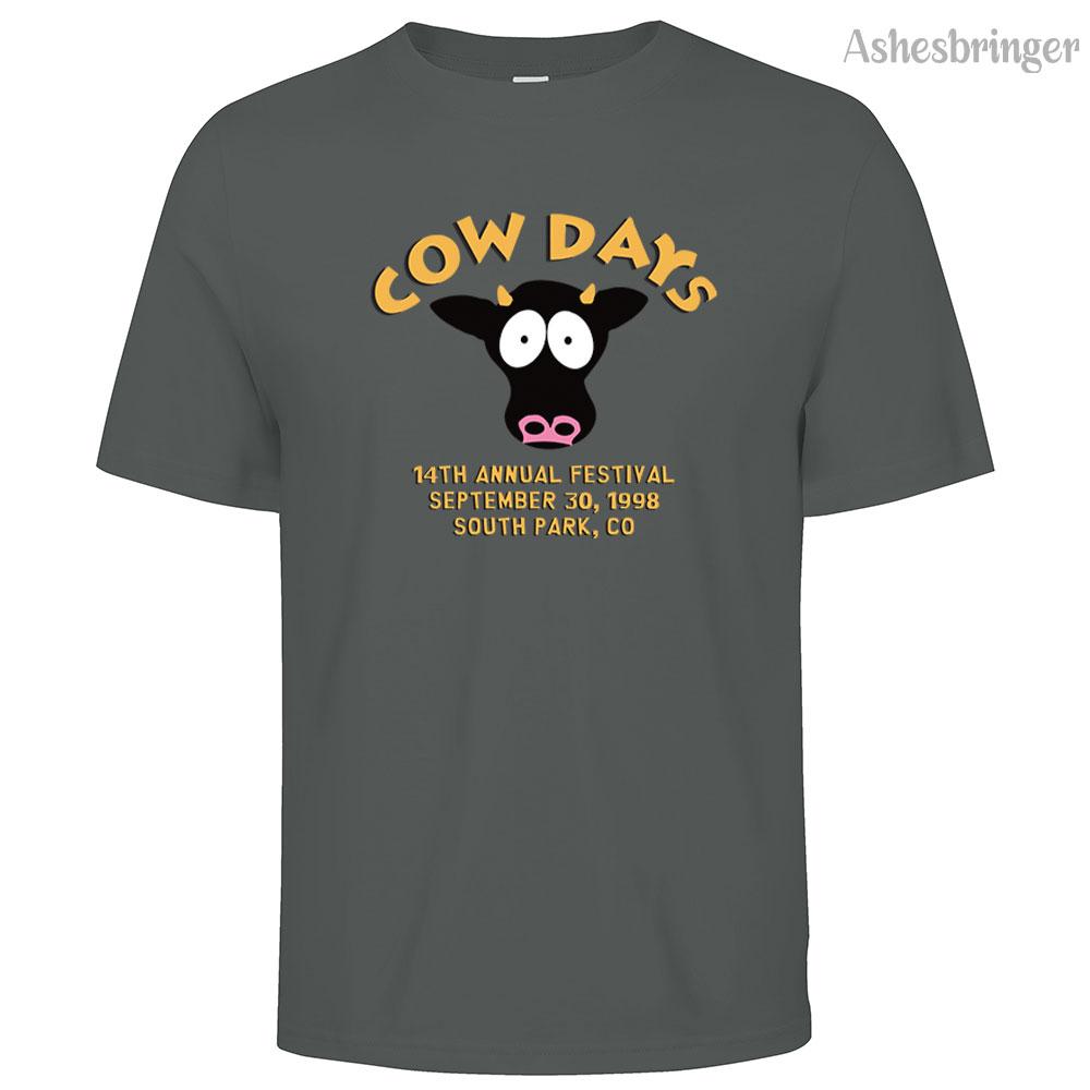 Funny Anime South Park Cow Day Graphic Printed Cotton Men's T-Shirt Loose Casual Street Style For Men and Women