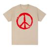 Make Love Not War T-shirt Vintage Pacifismo Contro la Guerra Simboli di Pace Cotone Maglietta da Uomo Nuova Maglietta Top da Donna