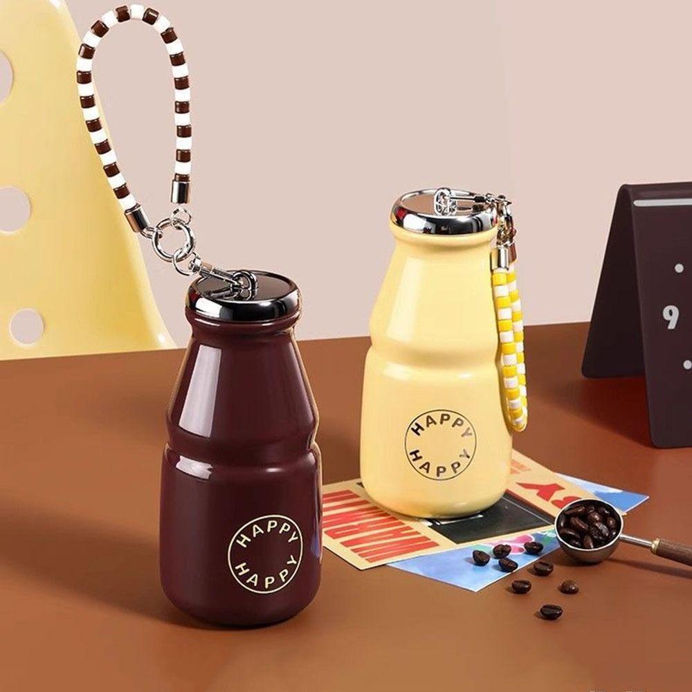 Handgehaltene isolierte Tasse Anti-Rutsch-Kaffeebecher Tragbarer Taschen-Milchbecher für Frauen Mädchen