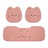 Women's Winter Plush Cartoon Car Seat Cushion - Warm Half-Wrap, Small Waist Design