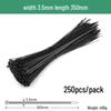 Black Self-Locking Nylon Cable Tie with Strong Anti-Theft Buckle
