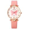 Butterfly Watch Cute Waterproof Analog Display Simple Fashion Leather Strap Quartz Watch for Commute School Girls Women Fashion Accessory - Birthday