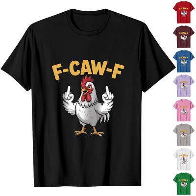 F-CAW-F Women's Casual Letter Print Short-sleeved Top T-shirt