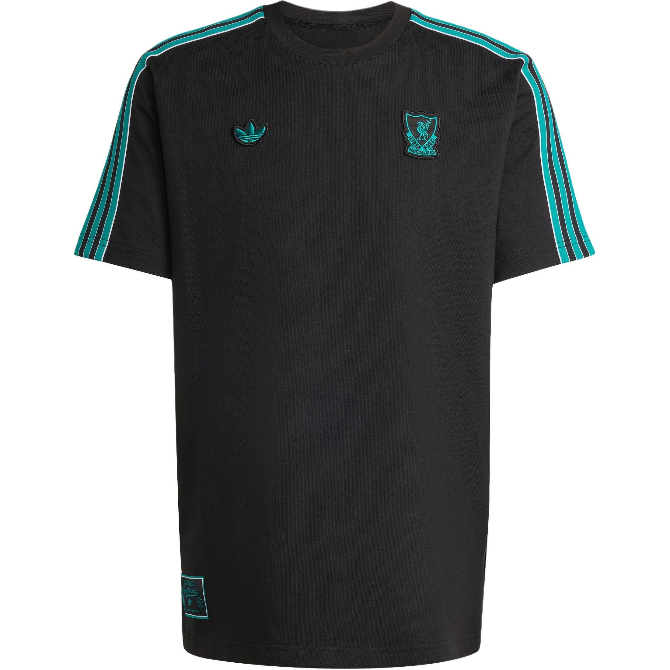 adidas Liverpool FC Terrace Icons Tee Black Sea Green Men s JW5470 M