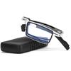 Portable Folding Reading Glasses for Men Metal Square Smart Glasses Folding Anti-blue Light Men Elder Eyeglasses Presbyopia