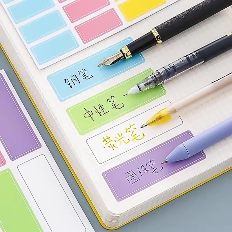 Name Labels Waterproof  Stickers Colorful Adhesive Sign School Organization Classroom for Children