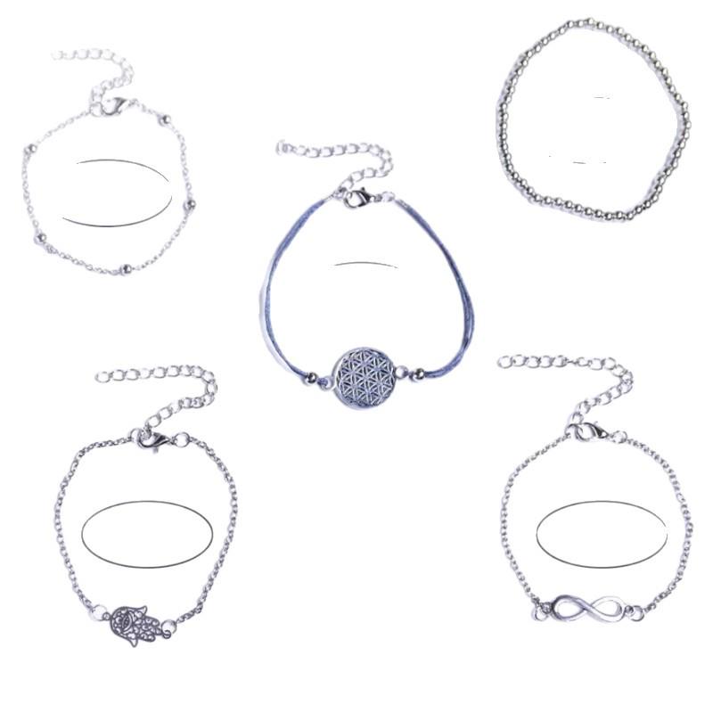 Retro Women's Multi-layer Alloy Palm Bracelet - Stackable Hand Jewelry and Fashion Accessories