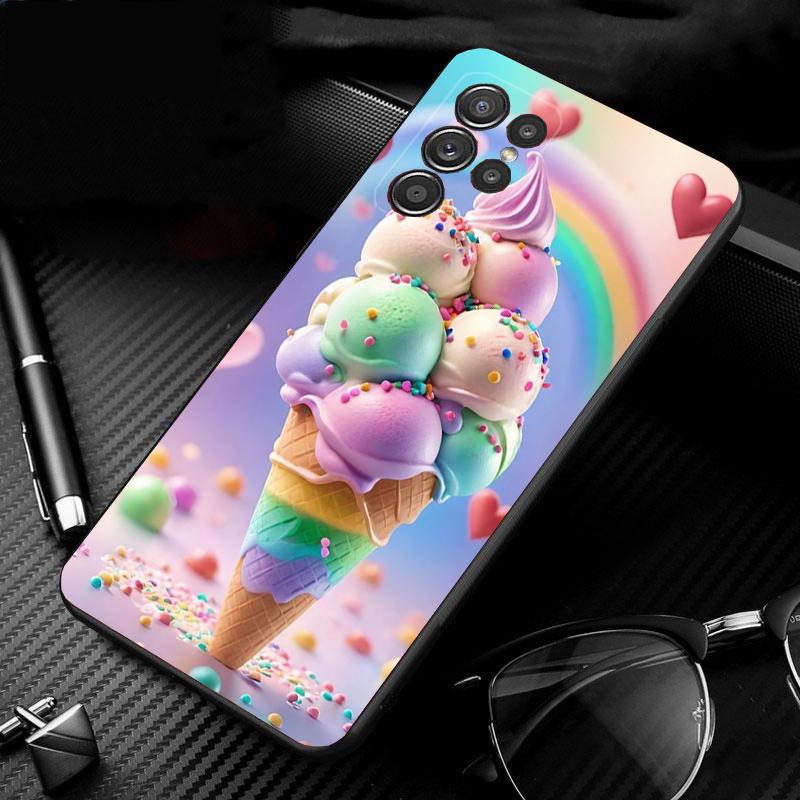 Kawaii Rainbow Clouds Stars Phone Case For Samsung A35 A55 A54 A15 A25 A05s A05 A22 A24 A52 A33 A34 M34 M14 M54 M23