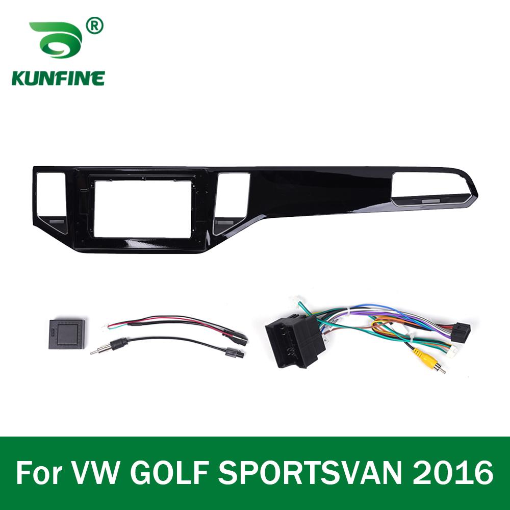 Car GPS Navigation Stereo For VW GOLF SPORTSVAN 2016-2019 Radio Fascias Panel Frame Fit 2Din 10 inch In Dash headunit screen