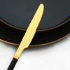 24 Pcs Black Tableware Stainless Steel Cutlery Set Forks Knives Spoons Kitchen Dinner Set Fork Spoon Knife Gold Dinnerware Set