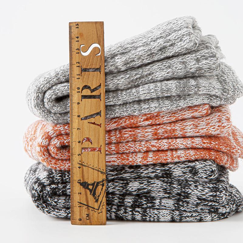 5/10 Pairs Comfortable Casual and Versatile Autumn Winter Women's Socks Multi Color Retro Color Scheme Thickened Warmth Fleece Socks for Women