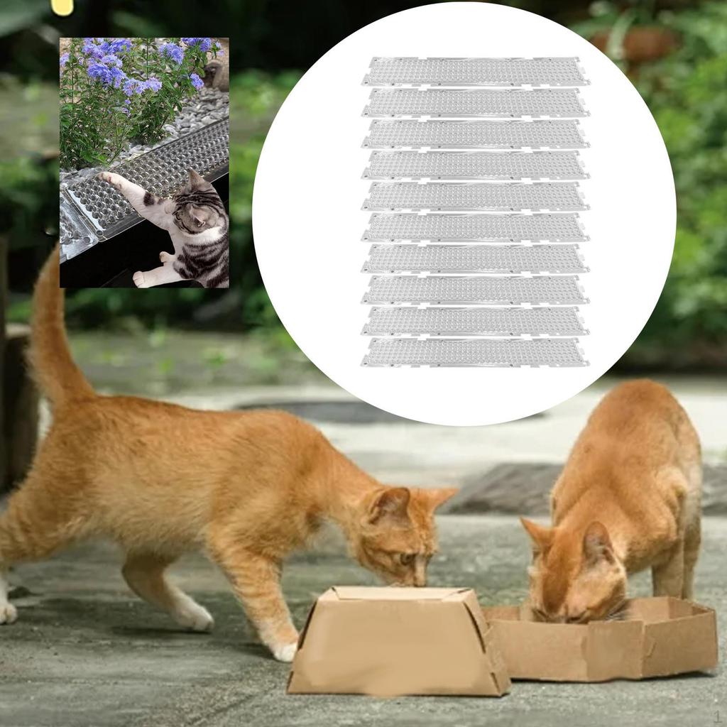 10Pcs Cat Deterrent Mats with Spikes Practical Training Furniture Protector for Outdoor Flower