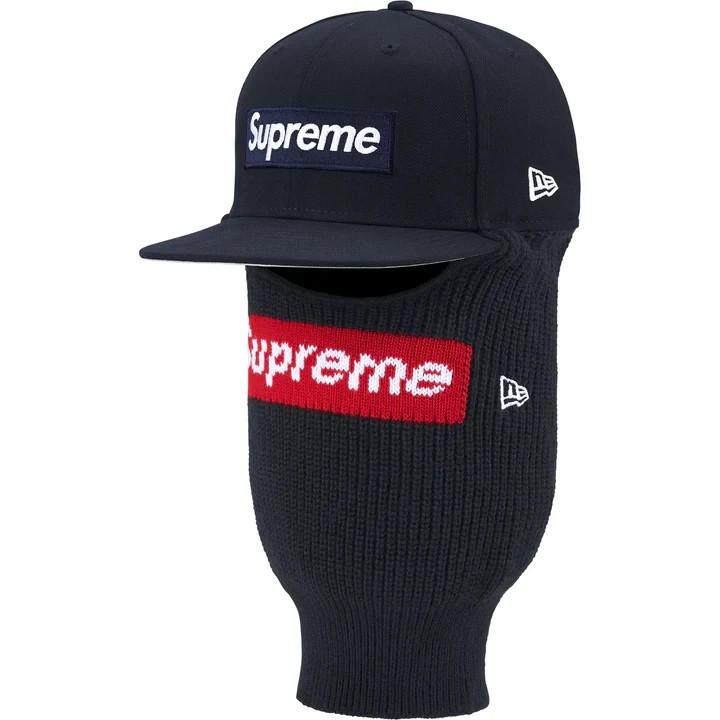 Supreme Балаклава Box Logo New Era Темно-синяя 7 3/4