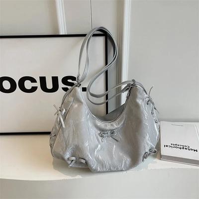 Casual Solid Interior Compartment Crossbody Bags Bow Tie Large Capacity Hot Sale Bags for Women Zipper Pu Women's Bags