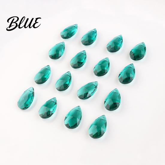 Water Drop Pendant 20Pcs Glass Set 2mm Hole Size Clear