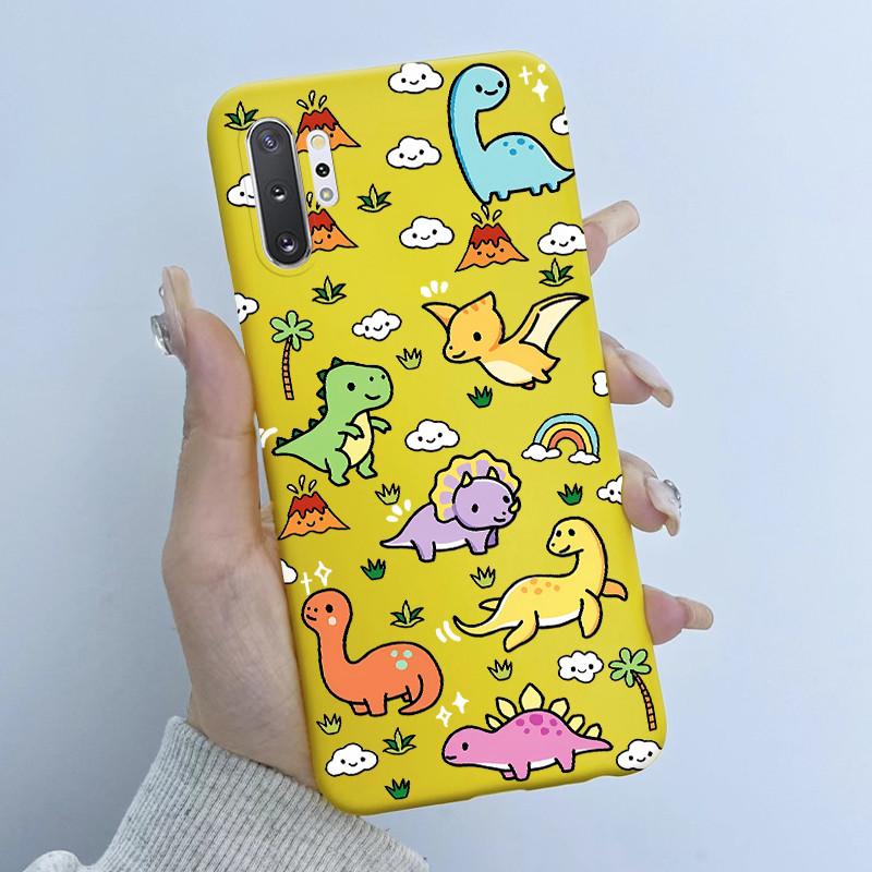 For Samsung Galaxy Note 10 Plus N970F N975F Phone Case Butterfly Flower Girl Design Soft Silicone TPU Back Housing Note10 Covers