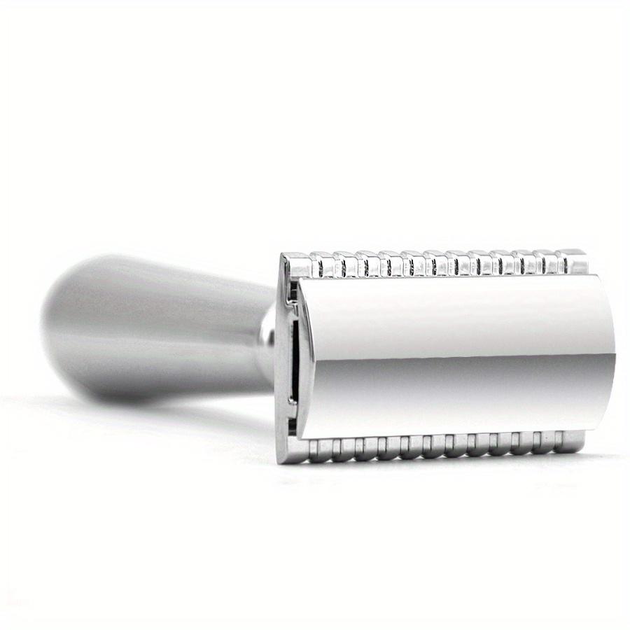1PC Old Durable Men's Manual Razor Razor Metal Brightening Double-sided Safety Razor Replaceable Blade Manual Shaving Razor