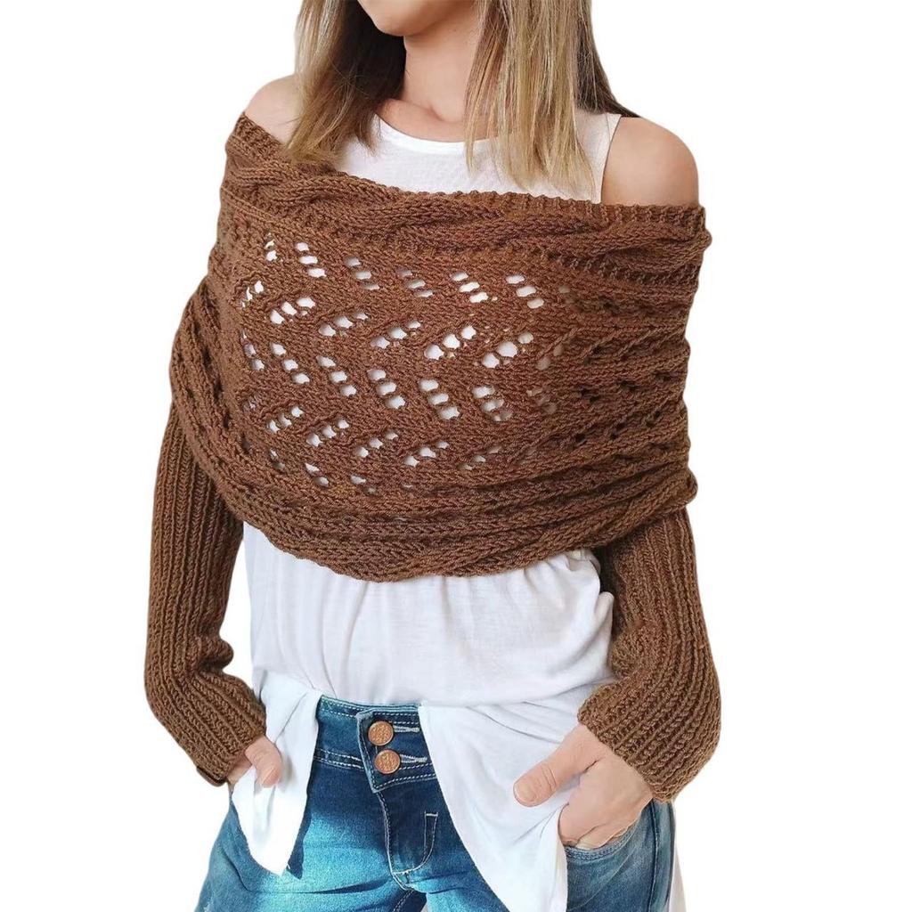 Elegant Women's Shawl - Soft and Elastic Lace Hollow Design, Breathable and Lightweight Autumn Fashion Accessory, Casual Wearing Shawl | Elegant Shawl