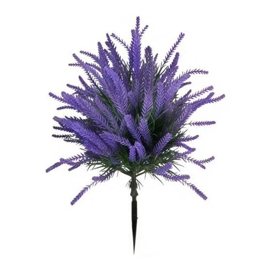 Artificial Lavender Topiary Ball Tree Summer UV Resistant Fake Plastic Plants Faux Lavender
