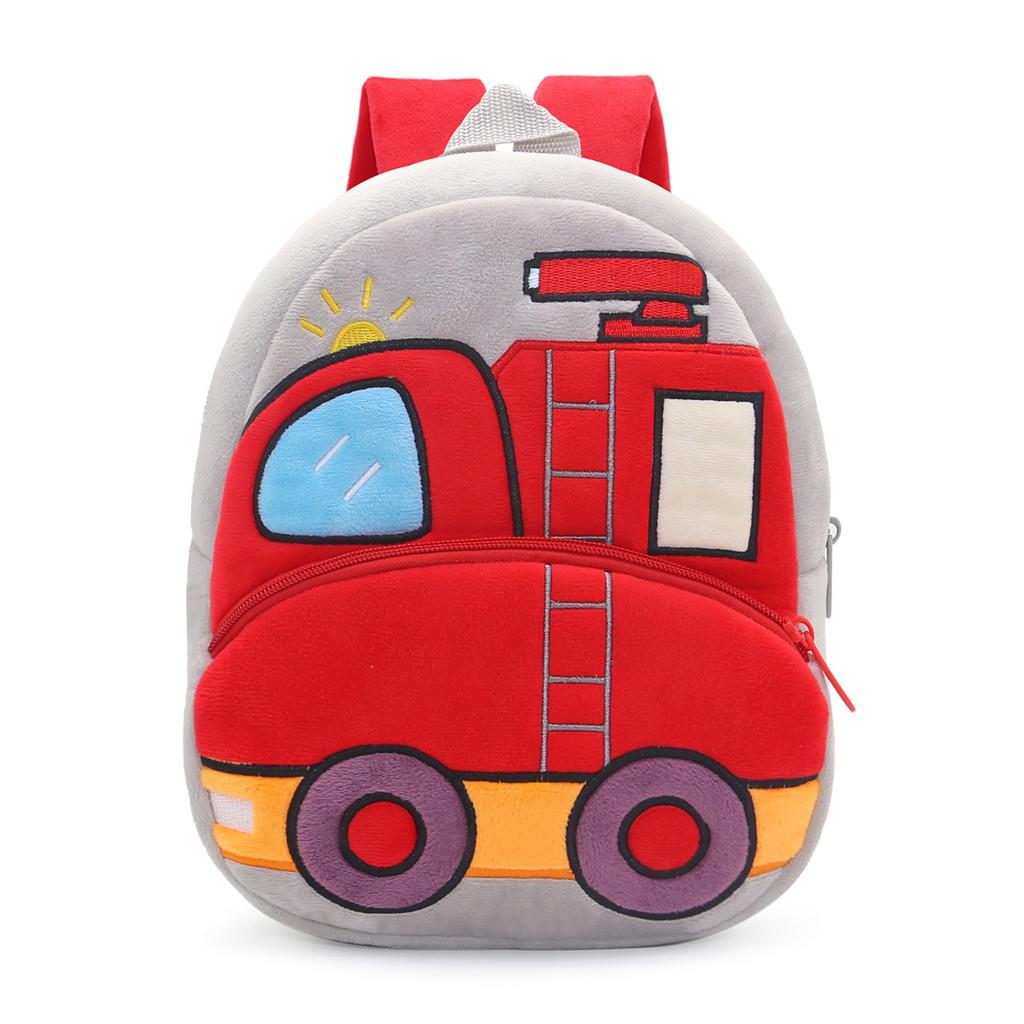 Excavator Plush Kids Backpack With Ventilated Comfort For Early Education Use