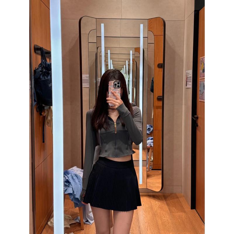 Женская плиссированная теннисная юбка Lulu Varsity Series с высокой талией - Быстросохнущая, отводящая влагу 12XXXL