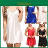 Sexy Nachtwäsche Damen Nachthemd Satin Seide Babydoll Spitze Morgenmäntel Nachtschlafkleid