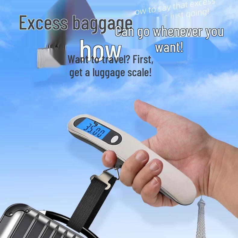 Rechargeable 50kg Handheld Luggage and Fishing Scale