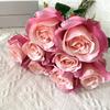 Artificial Flower Faux Silk Flower Fabric Soft Pliable Petals Flexible Stems Realistic Look Fake Roses Wedding Bouquets Photo Props