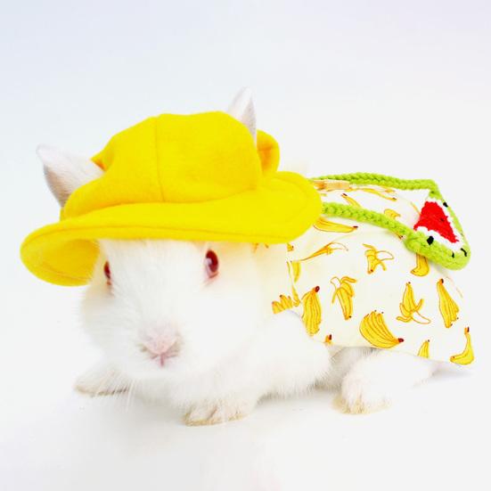 Bunny Hat Keep Warm Holiday Dress Up Winter Pet Costume Hamster Hat Pet Supplies