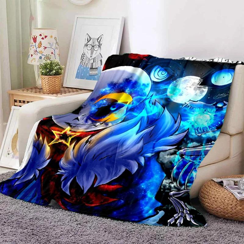 Funny U-Undertale Sans 3D Print Blanket Super Soft Warm Fleece Throw Blanket for Underground Legend Game Sofa Bed