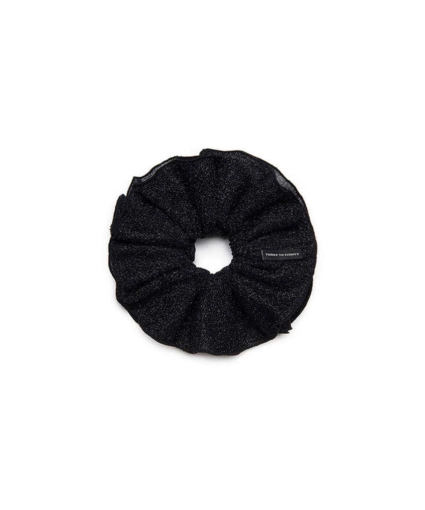 Three To Eighty Glitter Scrunchie Black