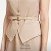 Veromoda Women's Belted Button-Front A-Line Midi Dress