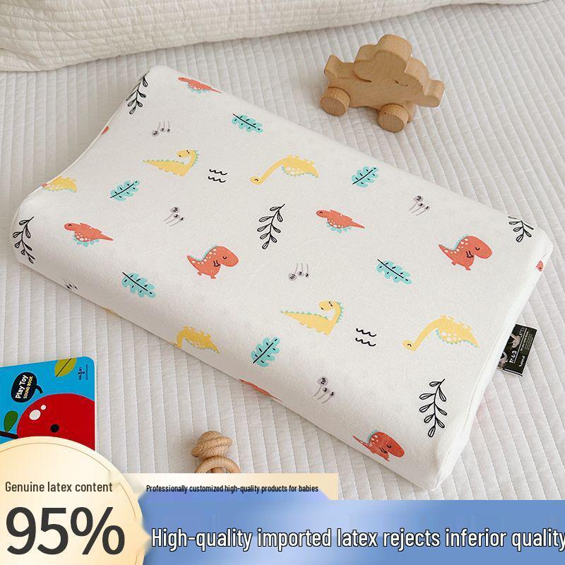 G5ZG5Z Latex Pillow: Removable, Washable Core for Kids & Babies; Neck Support for Cervical Vertebrae; Ideal for Primary School & Kindergarten.