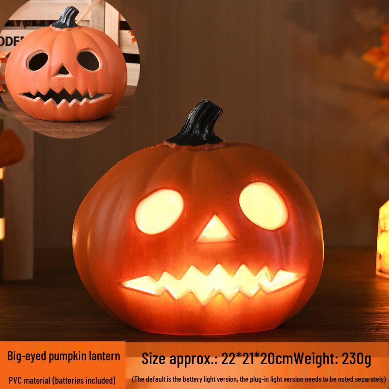 Halloween Light-Up Hollow Pumpkin Lantern for Outdoor Decor