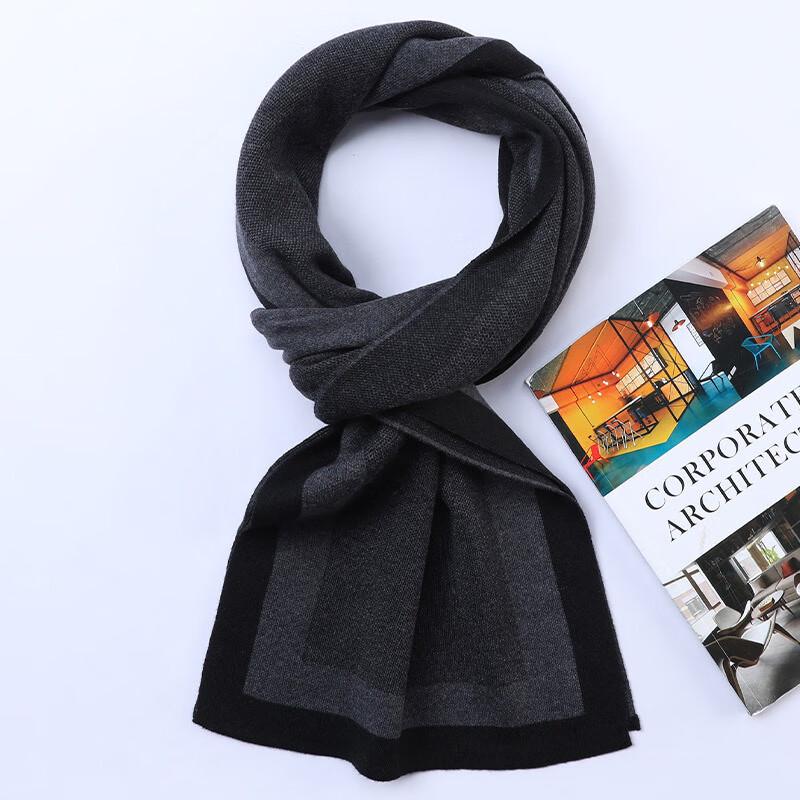 Hengyuanxiang Unisex Fashion Colorblock Wool Scarf One Size