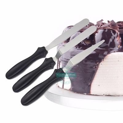 Small Cranked / Angled Spatula Palette Knife Set of 3, Cakes / Icing / Sugarcraft / Fondant - Cake Decoration Tools