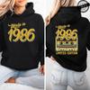 Neue Mode Damen Bedruckter Hoodie Tägliche Lässige Mode Kapuzenpullover Vintage 1986 Limitierter Kassetten Pullover Sweatshirts