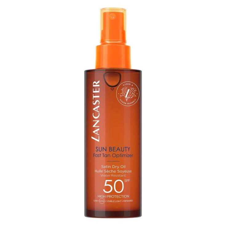Lancaster sun beauty huile solaire bronzante huile sèche spf50 150ml