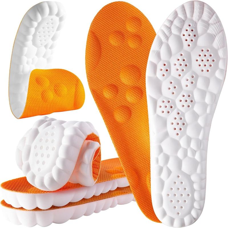 1Pair/3Pair/5Pair/8Pair 4D Cloud Insoles for Men Women Shock Absorption Inserts Soft Memory Foam Insoles for Shoes Boots Sneaker