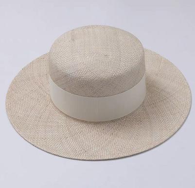 Philippine High-quality Treasure Grass Handmade Flat Top Straw Hat Women Spring Summer Fashion Fedora Hat Beach Sun Hat Chapeau