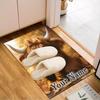 1PC Custom Name Autumn Cow With Sunflower Theme Floor Mat Ideal for Living Room, Game Rooms, Office, Bedroom,Floor Mat Playful Design29