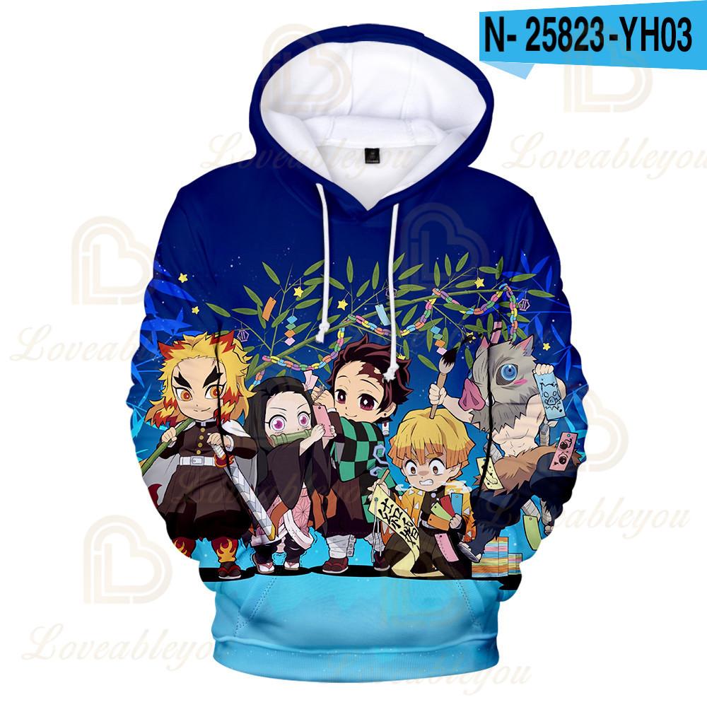 Kimetsu No Yaiba Anime 3D Sweat À Capuche Kochou Shinobu Cosplay Costume Démon Slayer Sweat À Capuche Pour Homme Femmes Rengoku Shinjurou Sweats