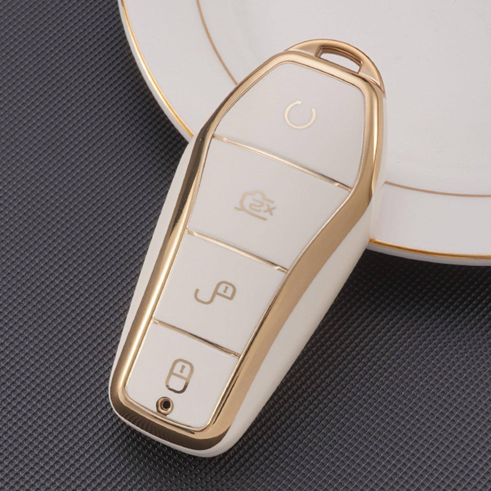 

Чехол для ключей BYD ATTO 3, силиконовый чехол для ключей, модный чехол для ключей, милый чехол для ключей Atto3, чехол для ключей BYD Key белый