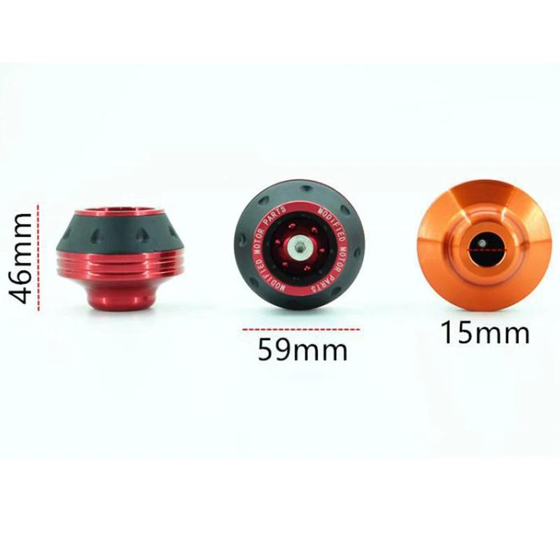 Universal Motorcycle Wheel Protection Crash Pad Cups Alloy Motorbike Crash Protectors Motocross Falling Front Fork Slider Cups