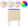 VidaXL Tête de Lit à LED Meuble de Chambre à Coucher Accessoire de Lit Simple Tête de Cadre de Lit Intérieur Crème 3122755