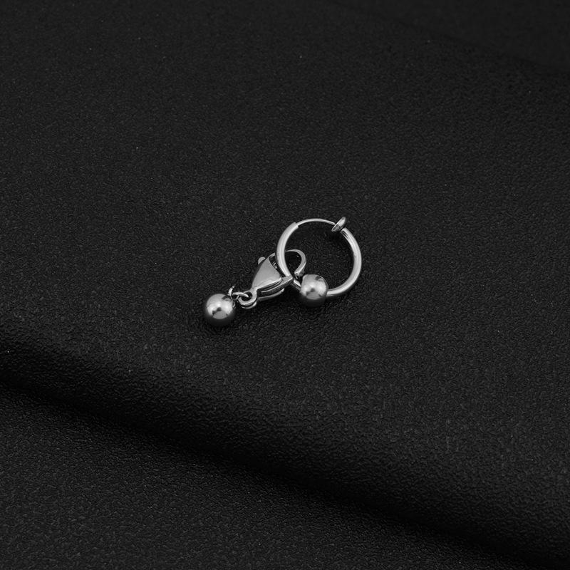 Personalized simple titanium steel earrings, neutral wind men's and women's trend ear jewelry, stainless steel spring ear clips