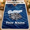 Flannel BlanketCanterbury-Bankstown Bulldogs Custom Name Text Personalized Soft Warm Throw Blanket Home Decor Gift