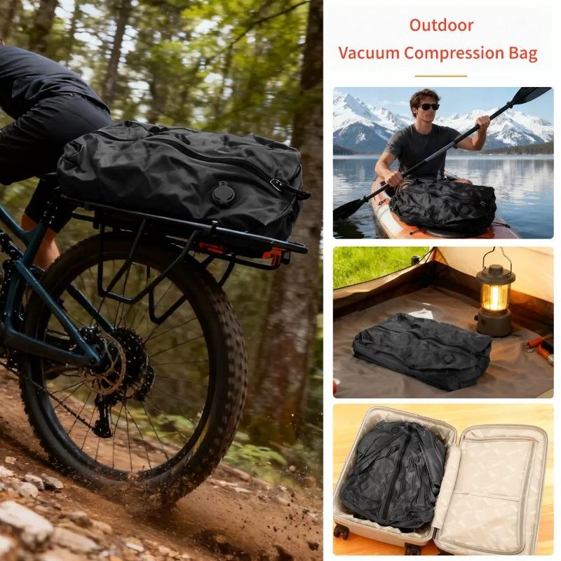 17L Vacuum Compression Bag with Hand Pump Folding Outdoor Reusable Clothing Storage Bags Travel Compression Backpack Luggage Bag