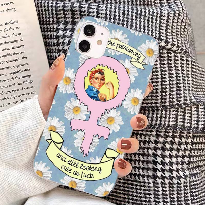 Feminist Feminism Power Girls Phone Case for Iphone 13 8 7 6S Plus X 5S SE 2020 XR 11 12 Mini Pro XS MAX