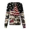 Women's Casual Long-Sleeved Single-Breasted Christmas-Themed Print  Cardigan